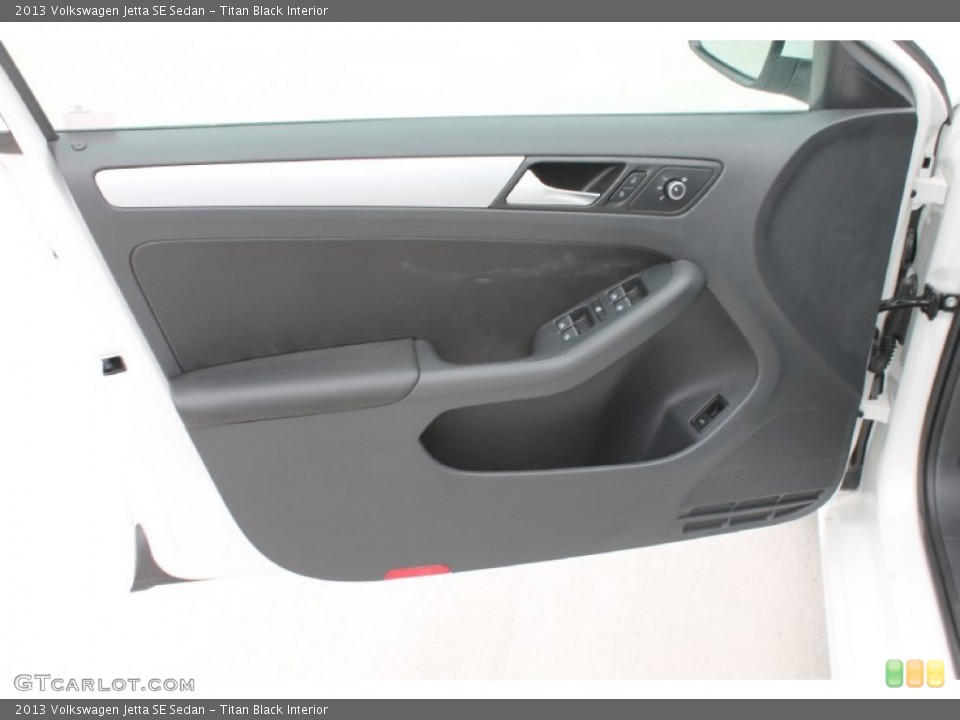 Titan Black Interior Door Panel for the 2013 Volkswagen Jetta SE Sedan #81628577