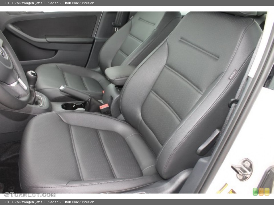 Titan Black Interior Front Seat for the 2013 Volkswagen Jetta SE Sedan #81628608