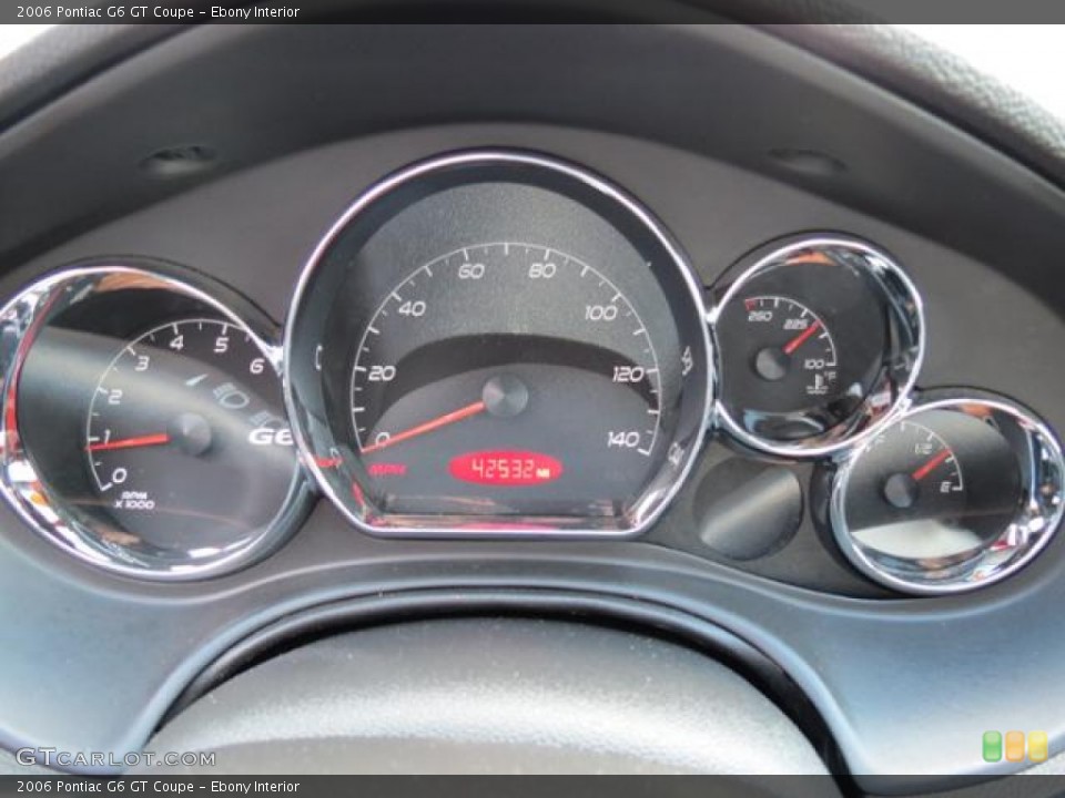Ebony Interior Gauges for the 2006 Pontiac G6 GT Coupe #81628971