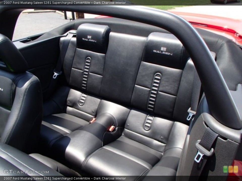 Dark Charcoal Interior Rear Seat for the 2007 Ford Mustang Saleen S281 Supercharged Convertible #81628976