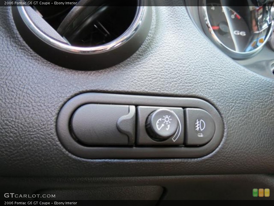 Ebony Interior Controls for the 2006 Pontiac G6 GT Coupe #81629074