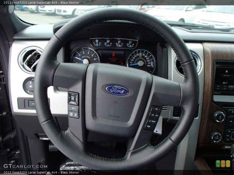 Black Interior Steering Wheel for the 2013 Ford F150 Lariat SuperCab 4x4 #81631056