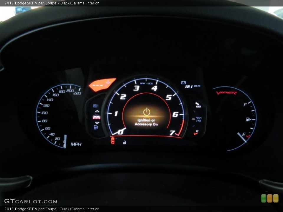 Black/Caramel Interior Gauges for the 2013 Dodge SRT Viper Coupe #81637415