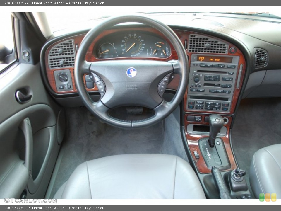 Granite Gray Interior Steering Wheel for the 2004 Saab 9-5 Linear Sport Wagon #81640582