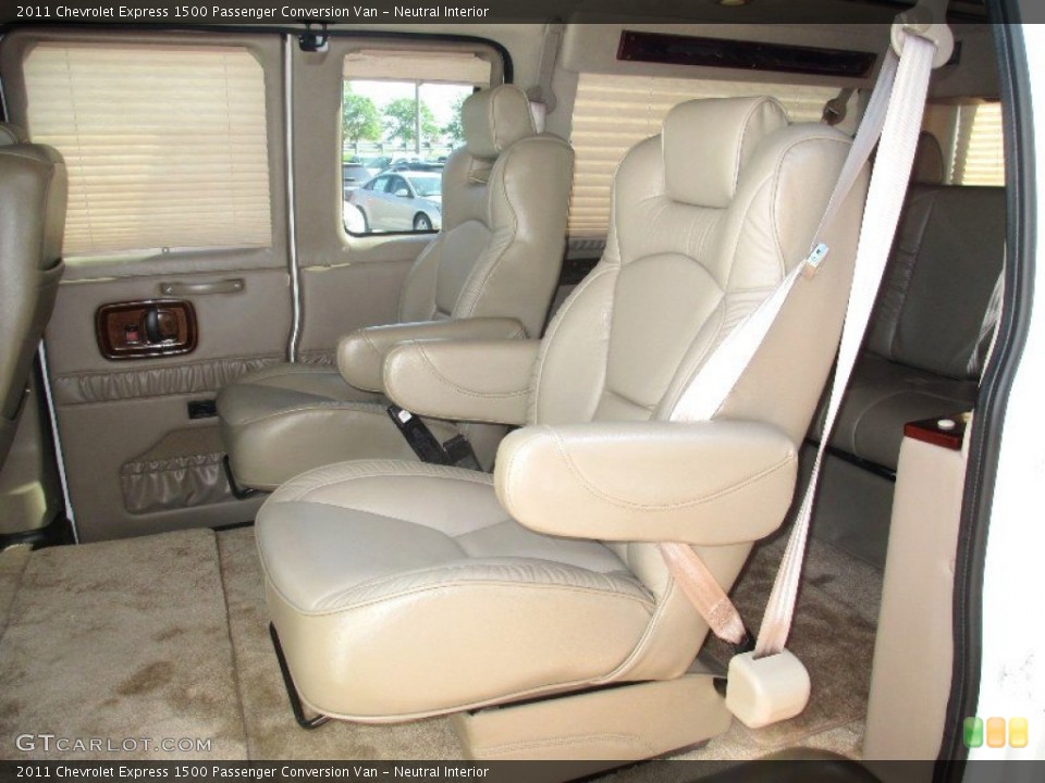 Neutral Interior Rear Seat for the 2011 Chevrolet Express 1500 Passenger Conversion Van #81652373
