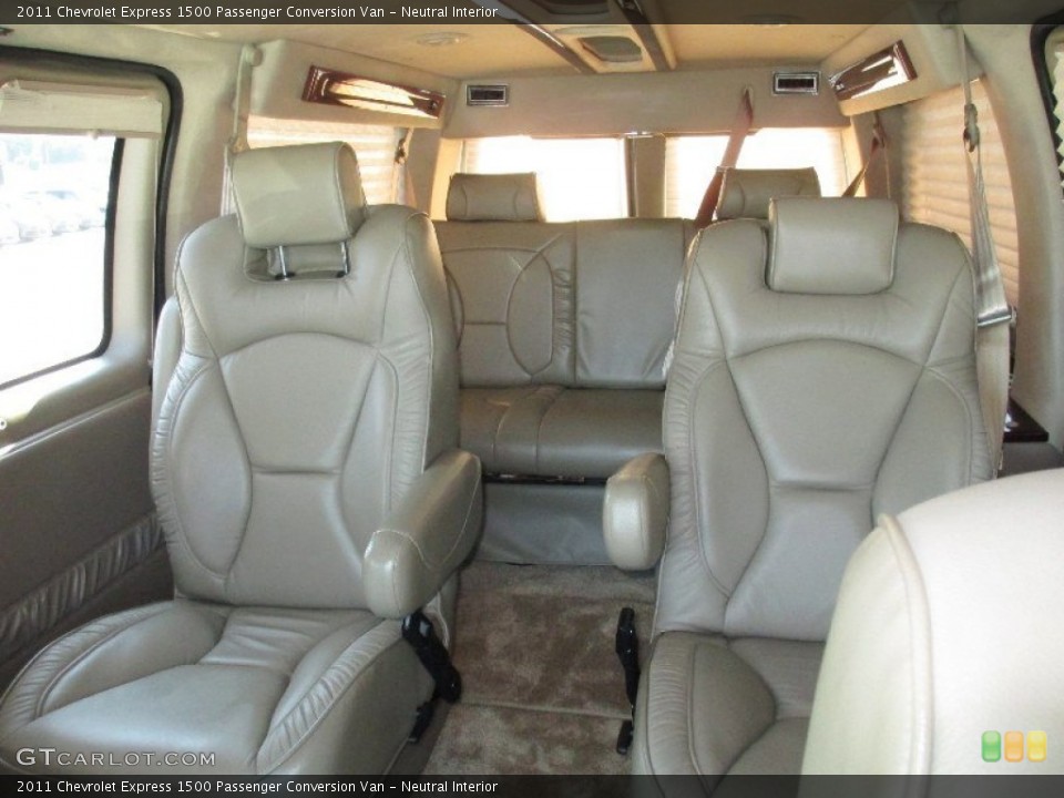 Neutral Interior Rear Seat for the 2011 Chevrolet Express 1500 Passenger Conversion Van #81652400