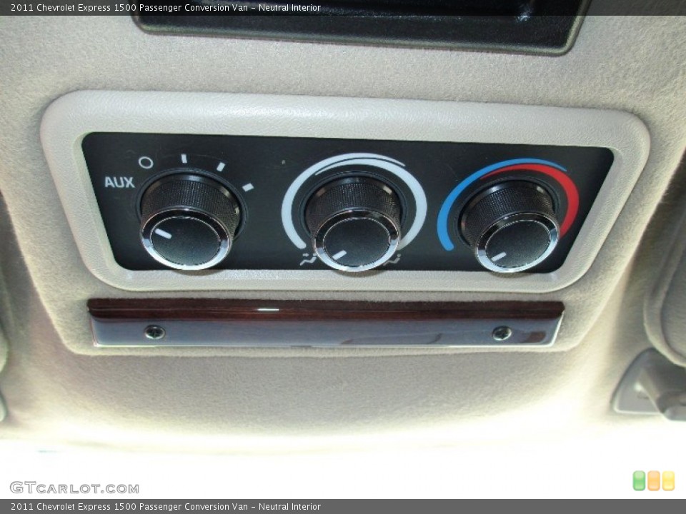 Neutral Interior Controls for the 2011 Chevrolet Express 1500 Passenger Conversion Van #81652663