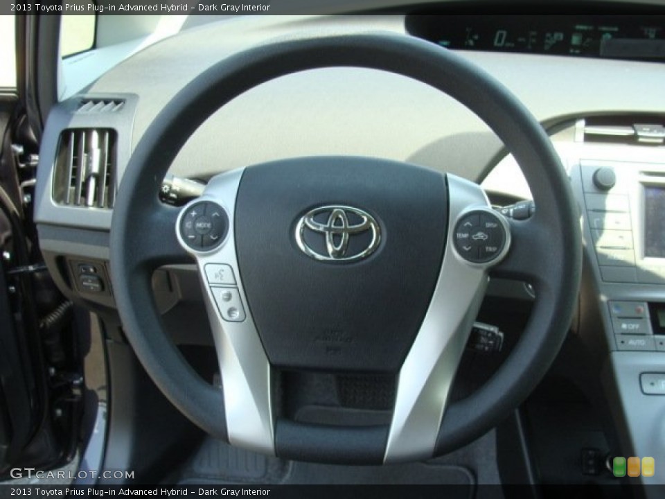Dark Gray Interior Steering Wheel for the 2013 Toyota Prius Plug-in Advanced Hybrid #81655607