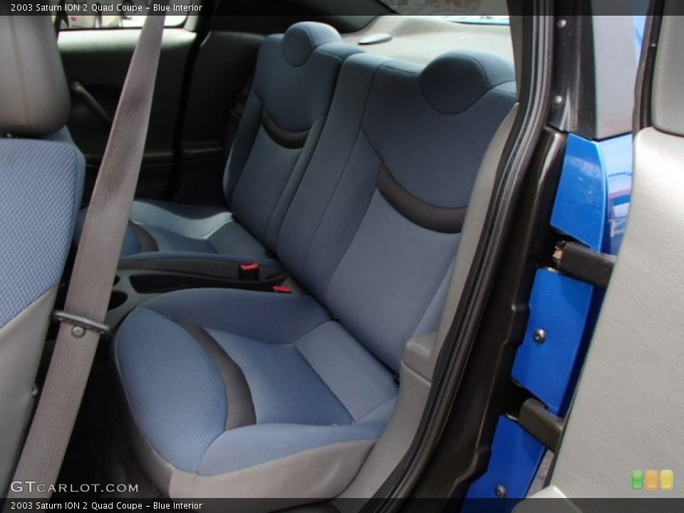Blue Interior Rear Seat for the 2003 Saturn ION 2 Quad Coupe #81658878