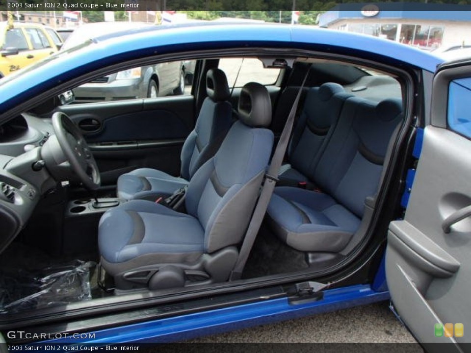 Blue Interior Photo for the 2003 Saturn ION 2 Quad Coupe #81658902