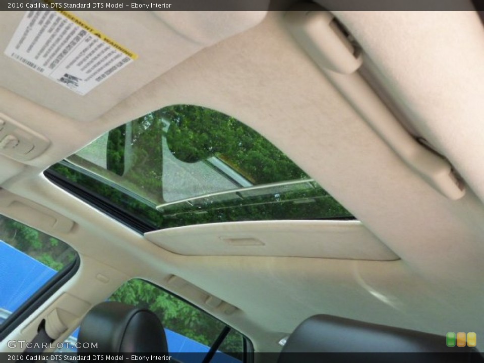 Ebony Interior Sunroof for the 2010 Cadillac DTS  #81660955