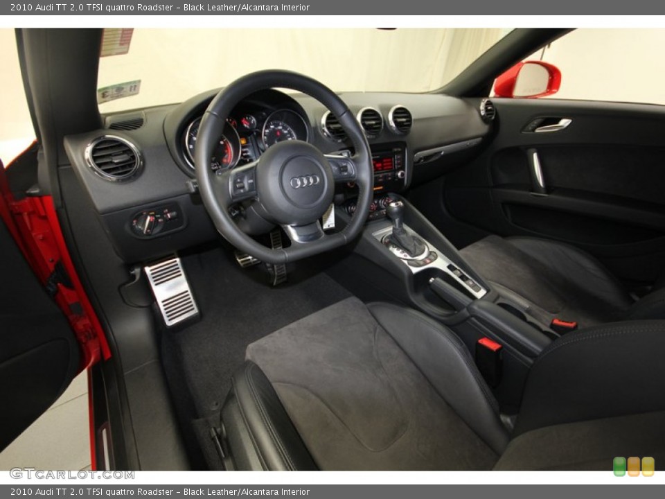 Black Leather/Alcantara Interior Prime Interior for the 2010 Audi TT 2.0 TFSI quattro Roadster #81661618