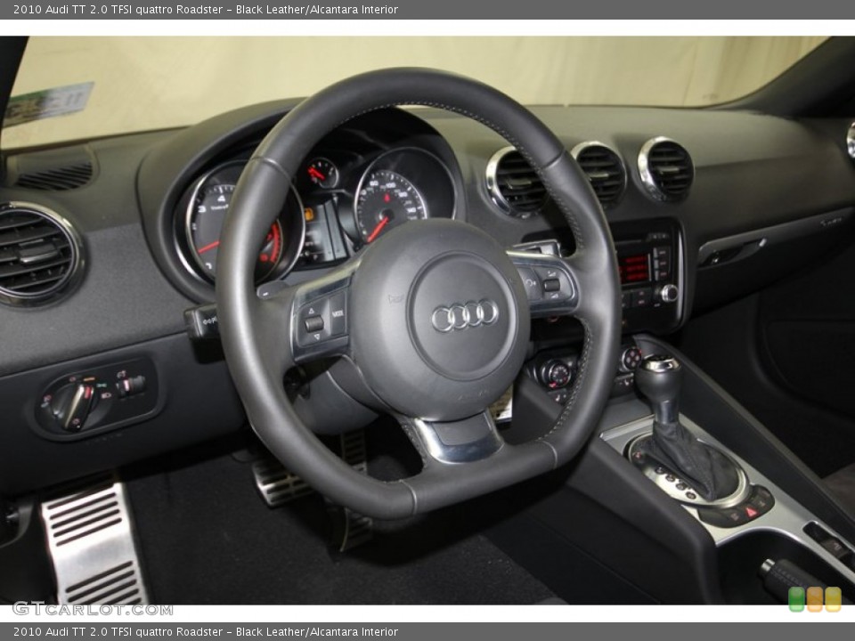 Black Leather/Alcantara Interior Steering Wheel for the 2010 Audi TT 2.0 TFSI quattro Roadster #81662095