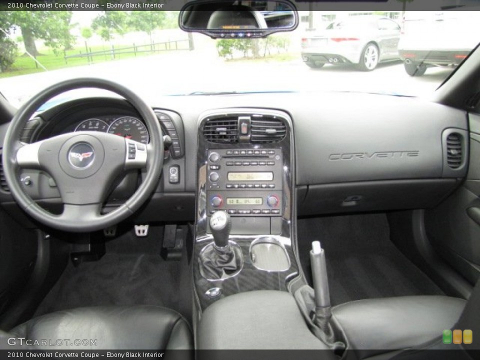 Ebony Black Interior Dashboard for the 2010 Chevrolet Corvette Coupe #81665693