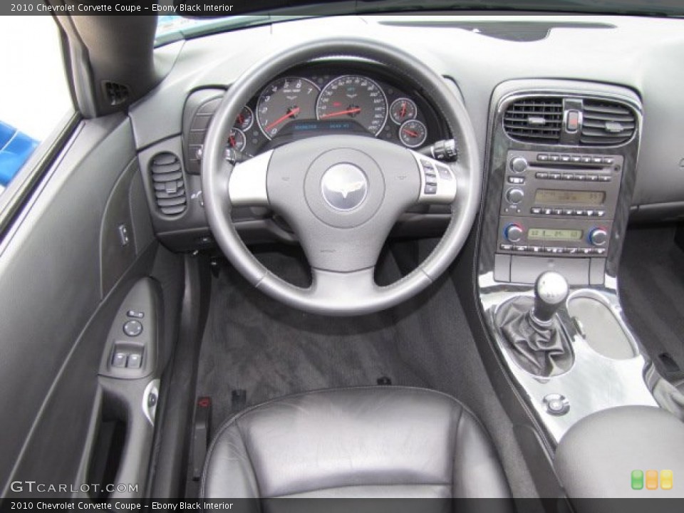 Ebony Black Interior Dashboard for the 2010 Chevrolet Corvette Coupe #81665926