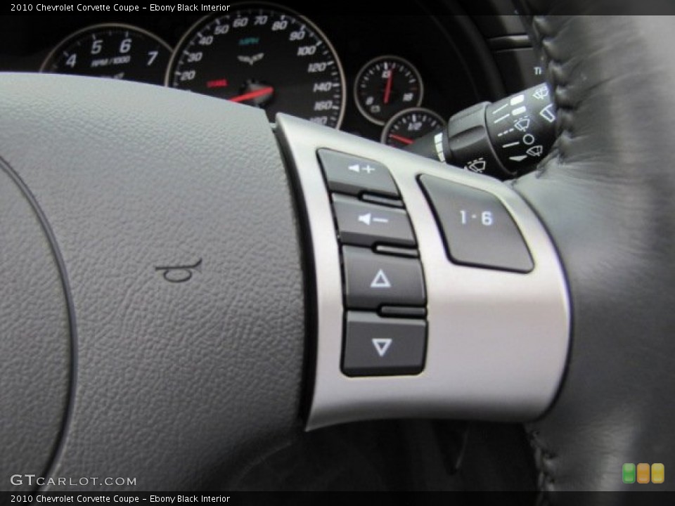 Ebony Black Interior Controls for the 2010 Chevrolet Corvette Coupe #81665967
