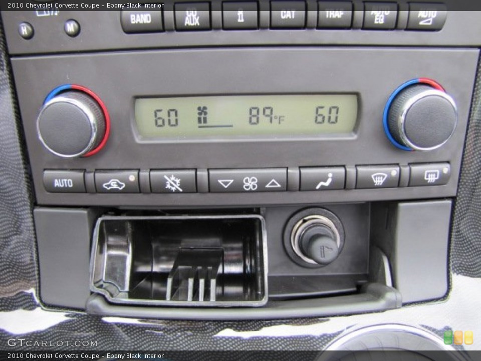 Ebony Black Interior Controls for the 2010 Chevrolet Corvette Coupe #81666076