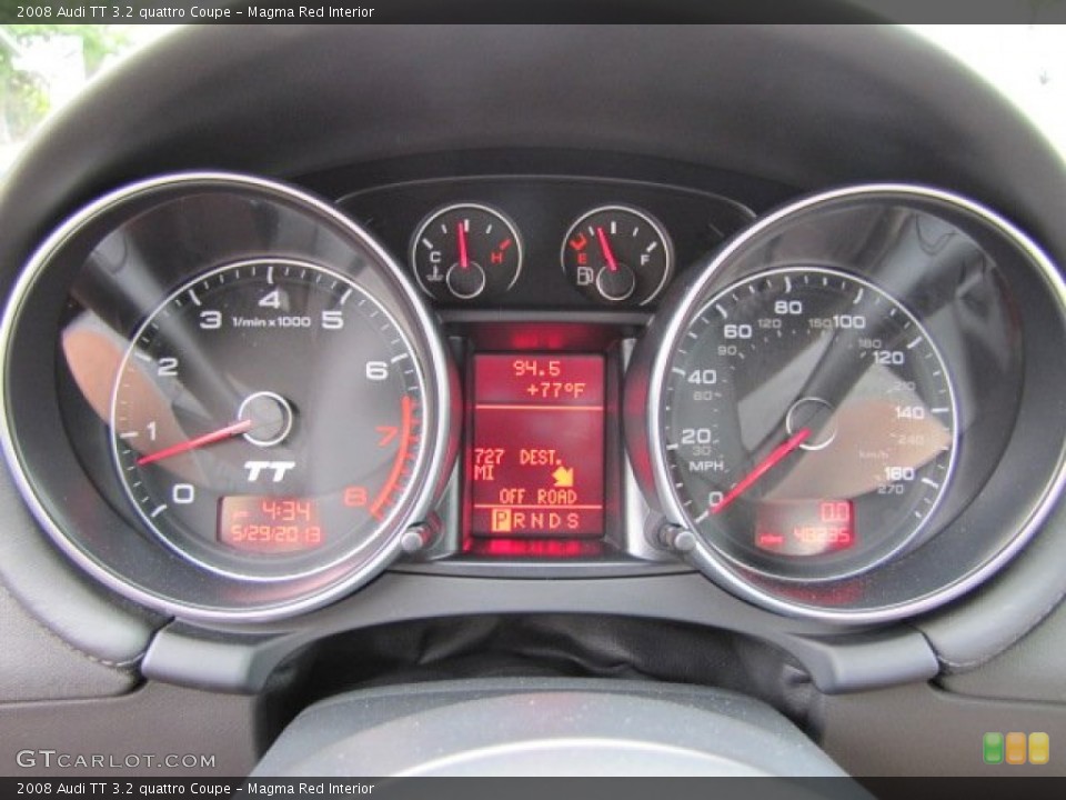 Magma Red Interior Gauges for the 2008 Audi TT 3.2 quattro Coupe #81668401