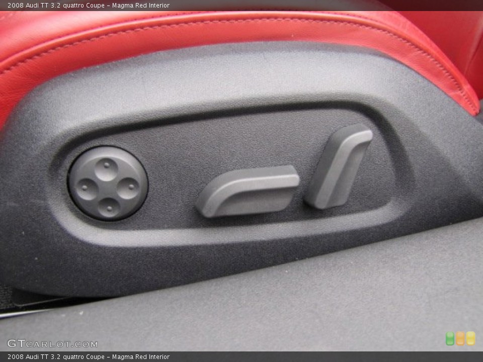 Magma Red Interior Controls for the 2008 Audi TT 3.2 quattro Coupe #81668704