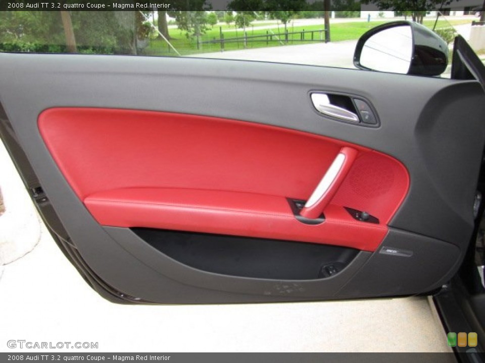 Magma Red Interior Door Panel for the 2008 Audi TT 3.2 quattro Coupe #81668788