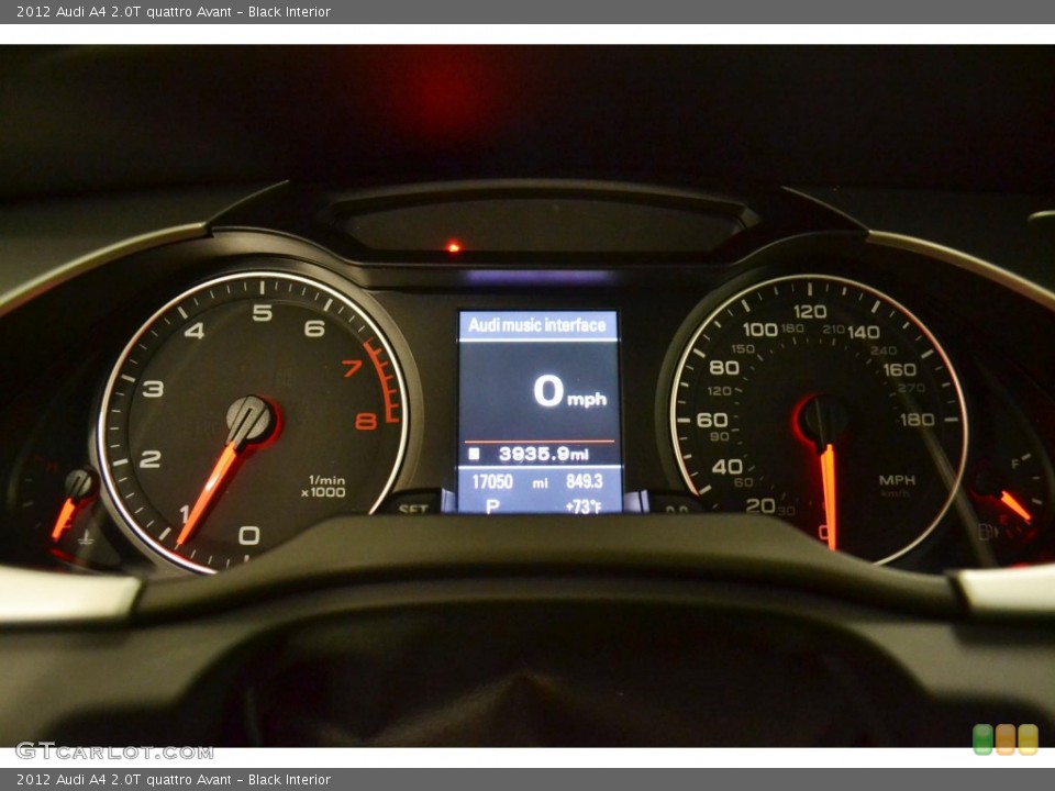 Black Interior Gauges for the 2012 Audi A4 2.0T quattro Avant #81677704