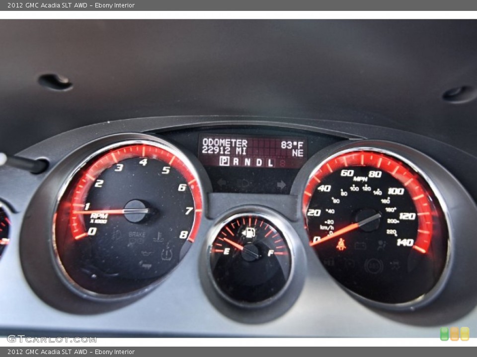 Ebony Interior Gauges for the 2012 GMC Acadia SLT AWD #81680071