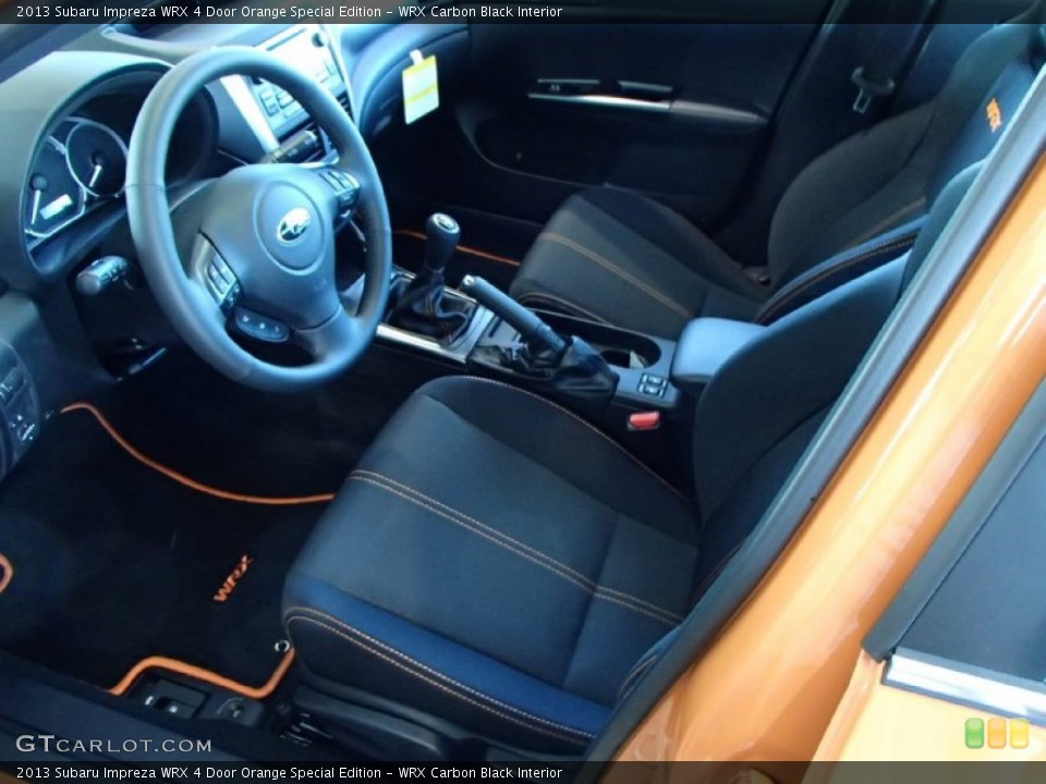 WRX Carbon Black Interior Front Seat for the 2013 Subaru Impreza WRX 4 Door Orange Special Edition #81686538