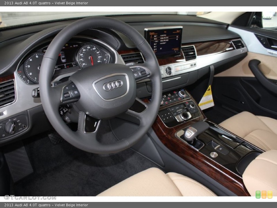 Velvet Beige Interior Dashboard for the 2013 Audi A8 4.0T quattro #81686670