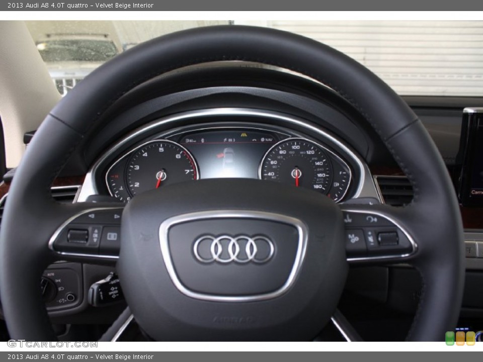 Velvet Beige Interior Steering Wheel for the 2013 Audi A8 4.0T quattro #81687003