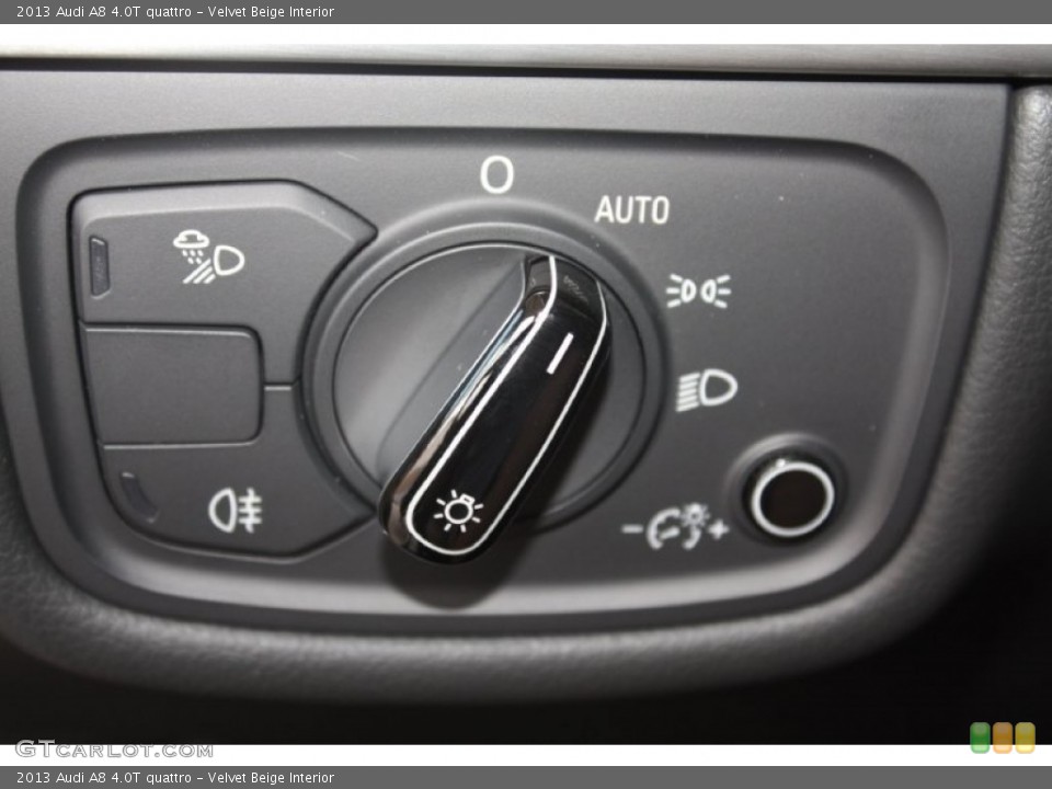 Velvet Beige Interior Controls for the 2013 Audi A8 4.0T quattro #81687114