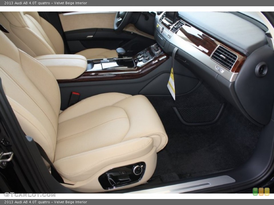 Velvet Beige Interior Front Seat for the 2013 Audi A8 4.0T quattro #81687288