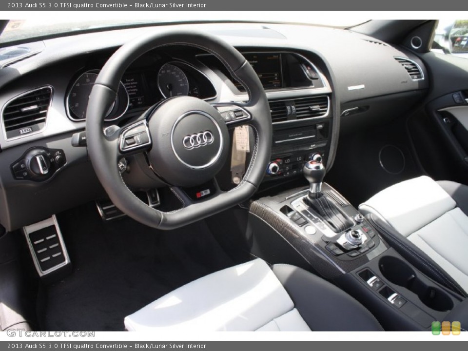 Black/Lunar Silver 2013 Audi S5 Interiors