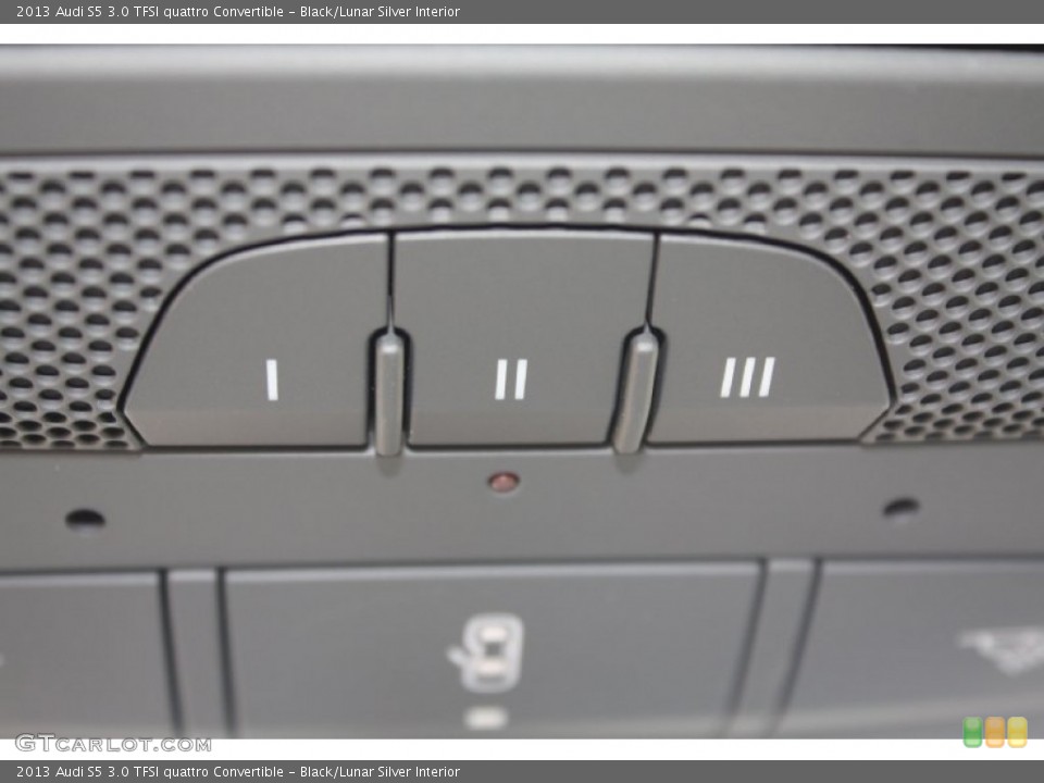Black/Lunar Silver Interior Controls for the 2013 Audi S5 3.0 TFSI quattro Convertible #81688722