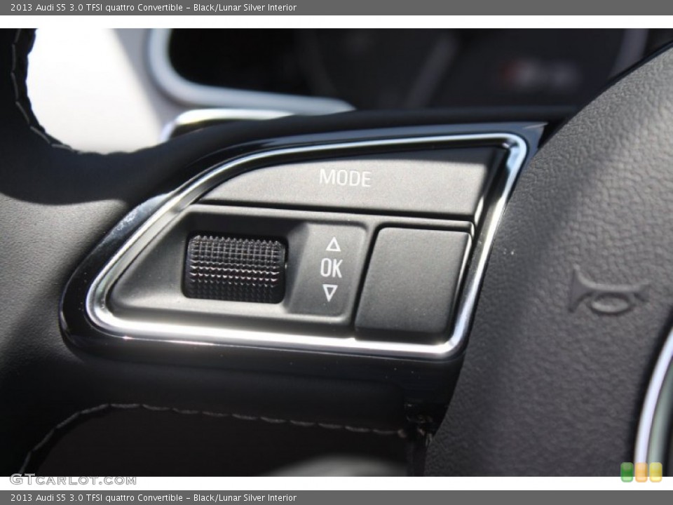 Black/Lunar Silver Interior Controls for the 2013 Audi S5 3.0 TFSI quattro Convertible #81688875