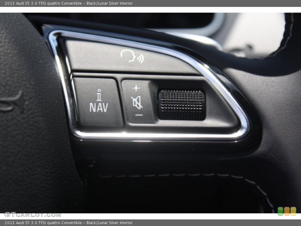 Black/Lunar Silver Interior Controls for the 2013 Audi S5 3.0 TFSI quattro Convertible #81688903
