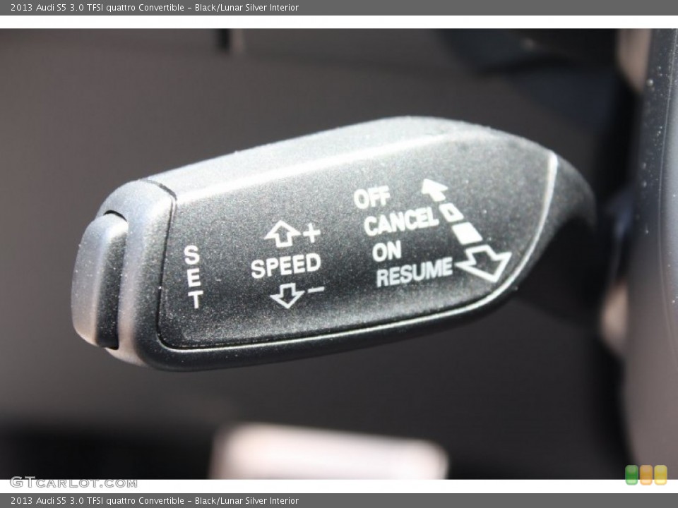 Black/Lunar Silver Interior Controls for the 2013 Audi S5 3.0 TFSI quattro Convertible #81688933