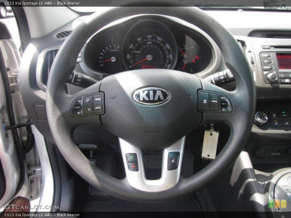 Black Interior Steering Wheel for the 2013 Kia Sportage LX AWD #81696573