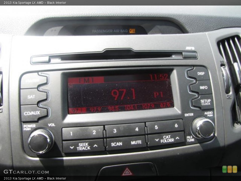 Black Interior Controls for the 2013 Kia Sportage LX AWD #81696588