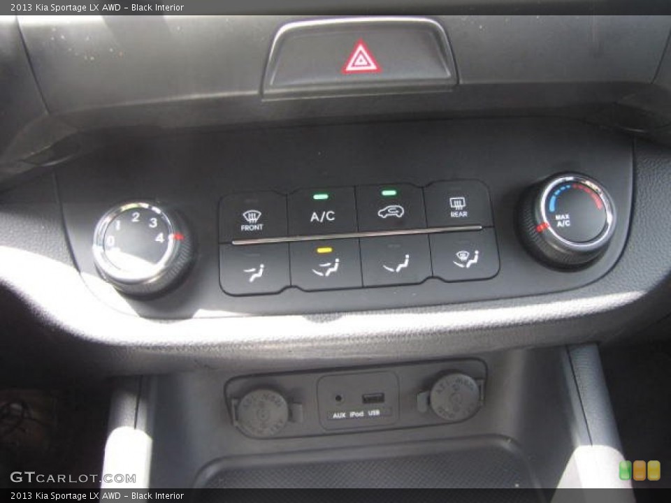 Black Interior Controls for the 2013 Kia Sportage LX AWD #81696612