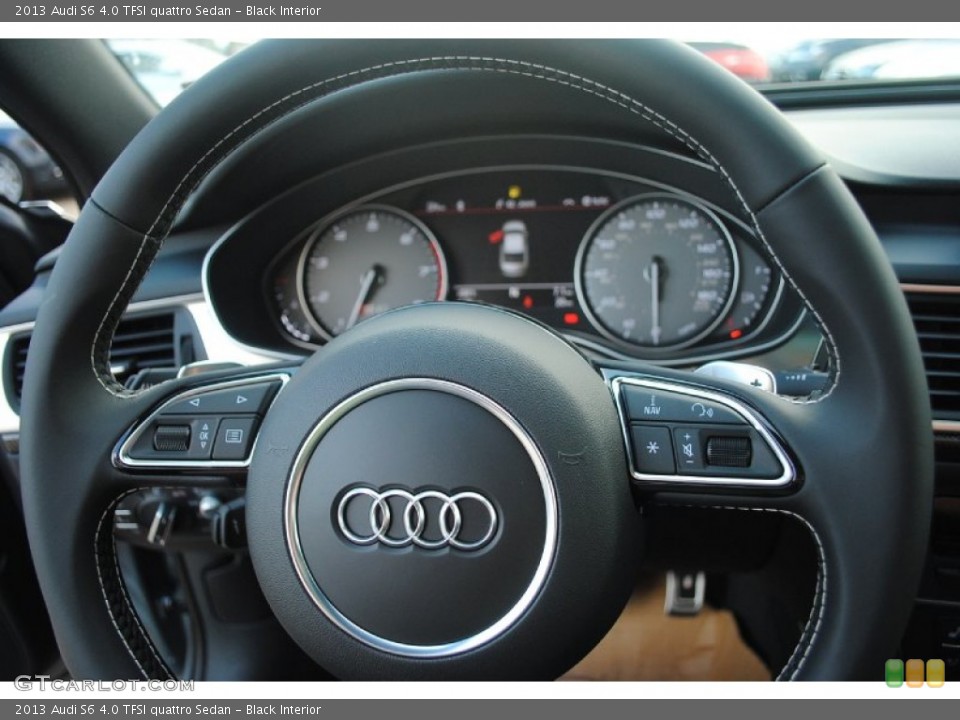 Black Interior Steering Wheel for the 2013 Audi S6 4.0 TFSI quattro Sedan #81699759
