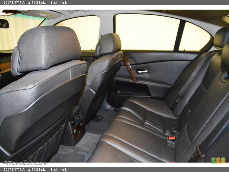 Black Interior Rear Seat for the 2007 BMW 5 Series 530i Sedan #81699807