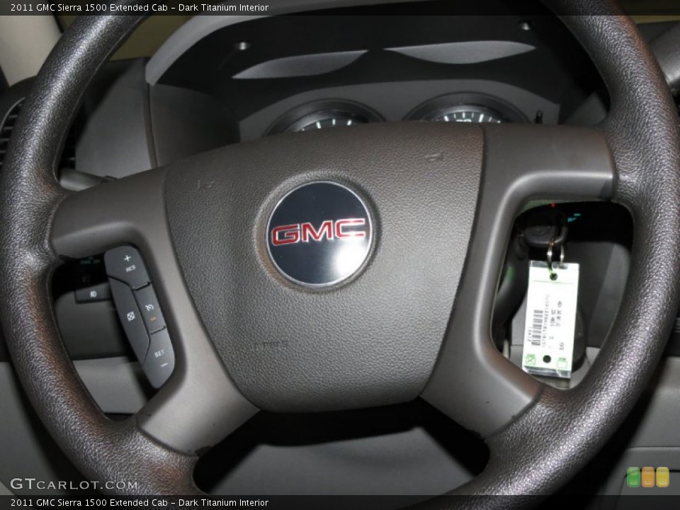 Dark Titanium Interior Steering Wheel for the 2011 GMC Sierra 1500 Extended Cab #81701202