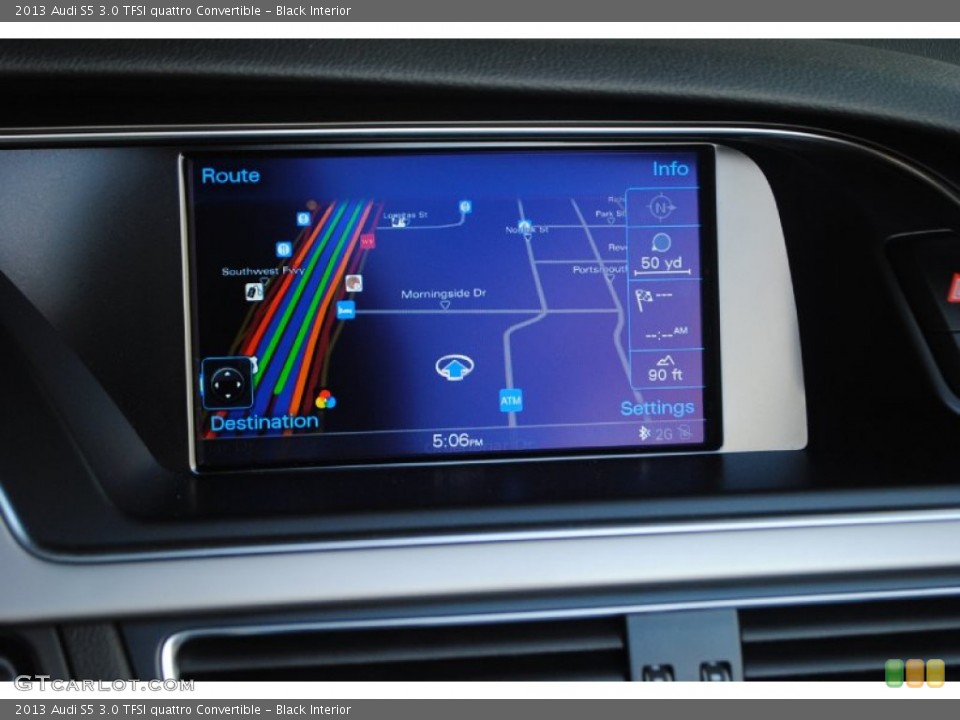 Black Interior Navigation for the 2013 Audi S5 3.0 TFSI quattro Convertible #81703167
