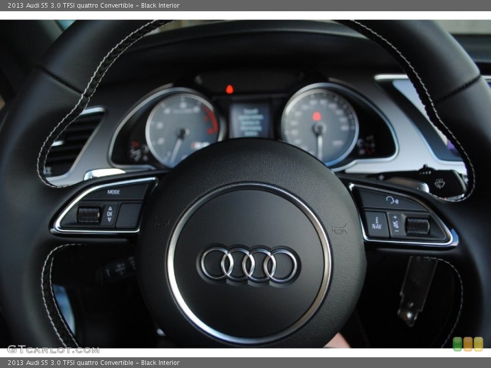 Black Interior Steering Wheel for the 2013 Audi S5 3.0 TFSI quattro Convertible #81703227