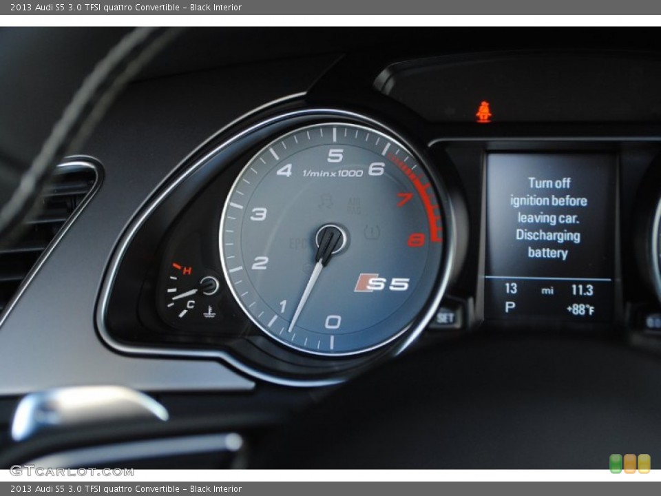 Black Interior Gauges for the 2013 Audi S5 3.0 TFSI quattro Convertible #81703301