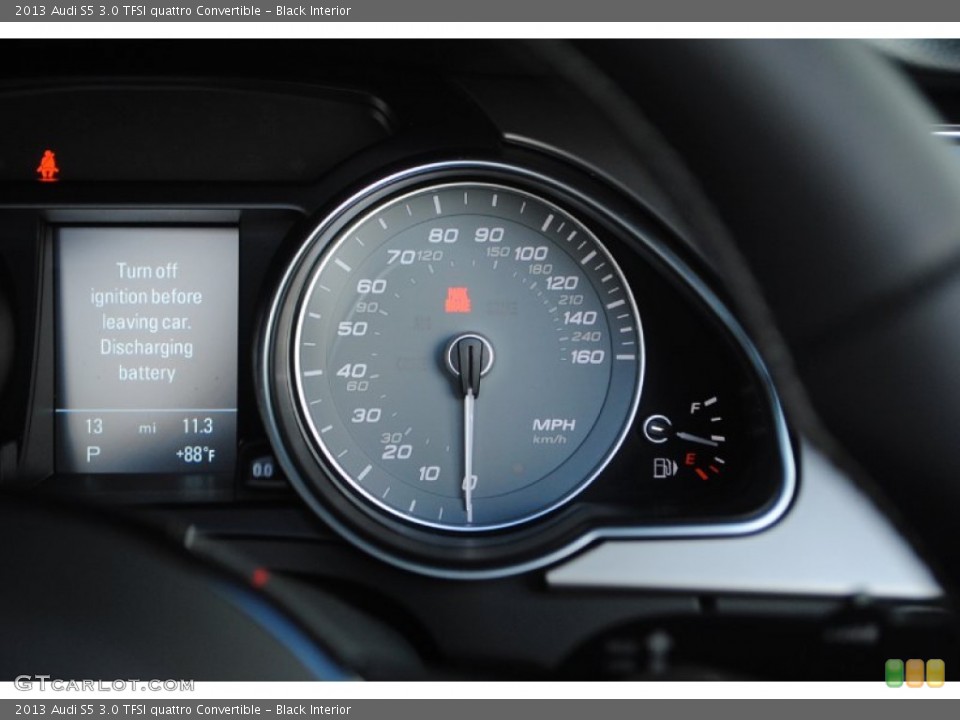 Black Interior Gauges for the 2013 Audi S5 3.0 TFSI quattro Convertible #81703320