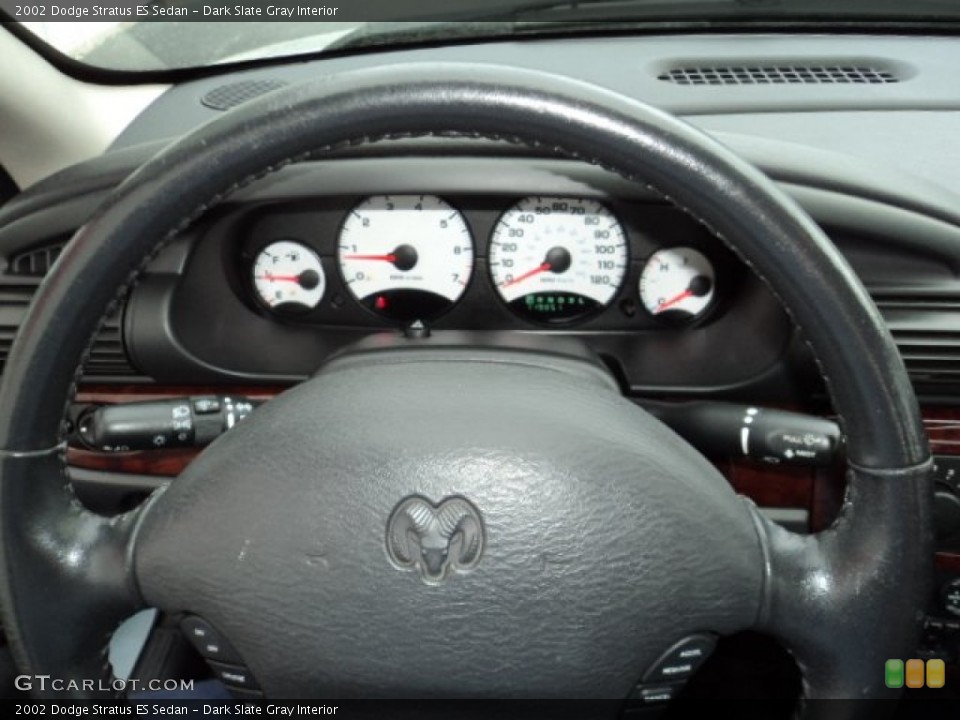 Dark Slate Gray Interior Steering Wheel for the 2002 Dodge Stratus ES Sedan #81706910