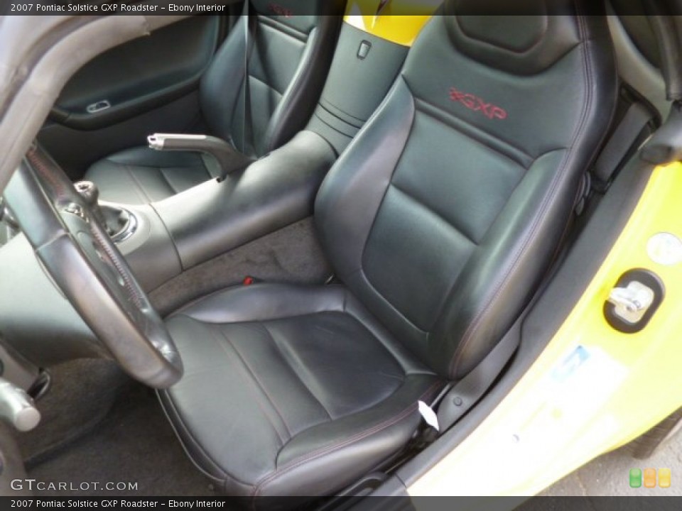 Ebony Interior Front Seat for the 2007 Pontiac Solstice GXP Roadster #81712728