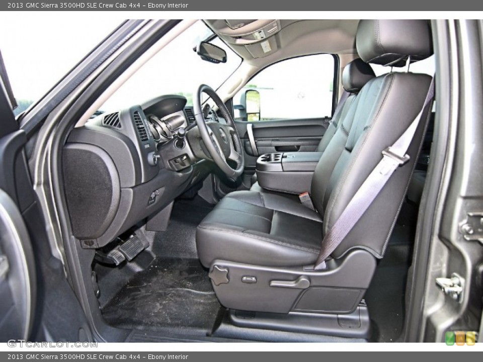 Ebony Interior Front Seat for the 2013 GMC Sierra 3500HD SLE Crew Cab 4x4 #81713646
