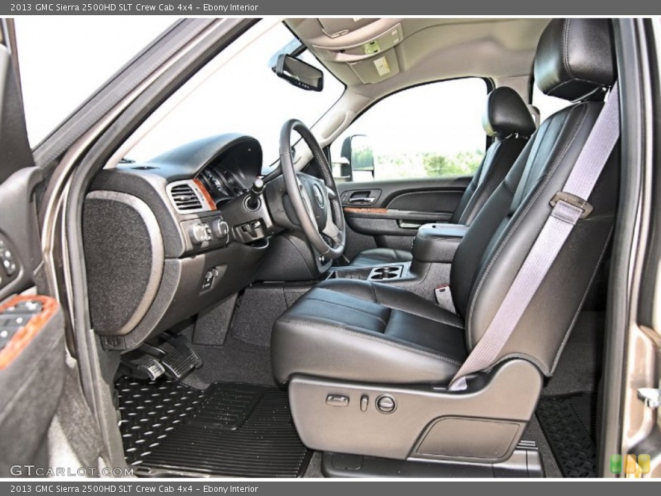 Ebony Interior Front Seat for the 2013 GMC Sierra 2500HD SLT Crew Cab 4x4 #81714930